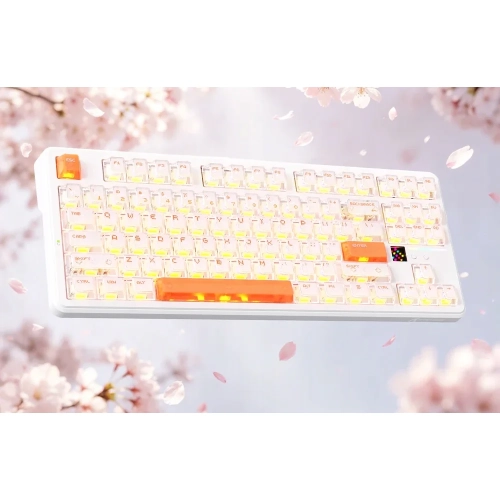Attack Shark X87 Ultra Iced Orange na biurku