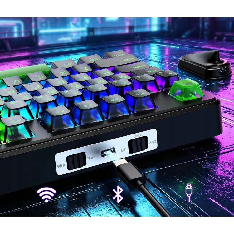 Przełącznik trybów i port USB-C w X87 Ultra Shadow Jade