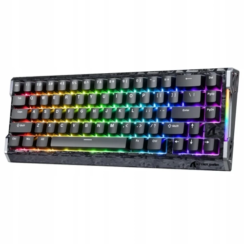 Czarna klawiatura Attack Shark R68 HE z RGB