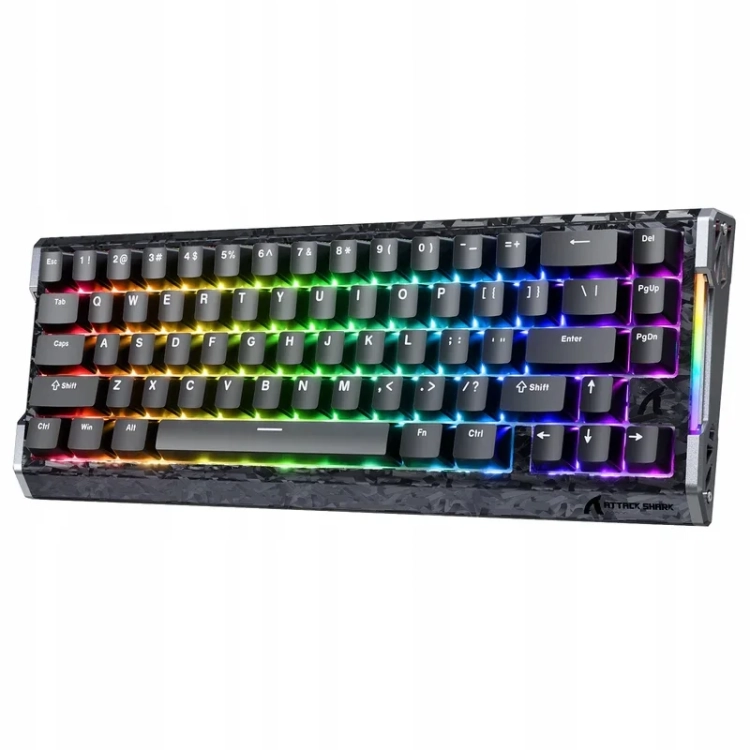 Czarna klawiatura Attack Shark R68 HE z RGB