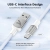 Wtyki USB-A i USB-C białego C01PRO