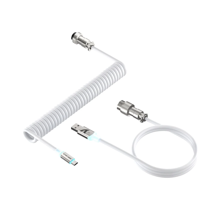 Kabel spiralny Attack Shark C01 Ultra biały