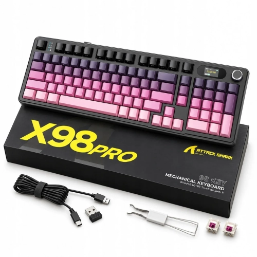 Klawiatura Attack Shark X98 Pro Blackberry z opakowaniem