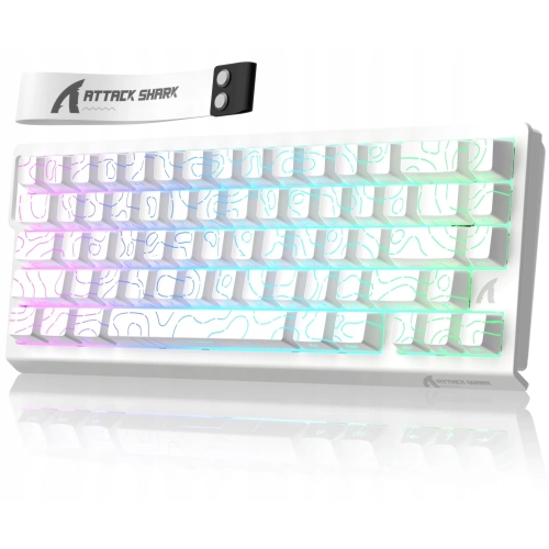Biała klawiatura magnetyczna Attack Shark X68 HE