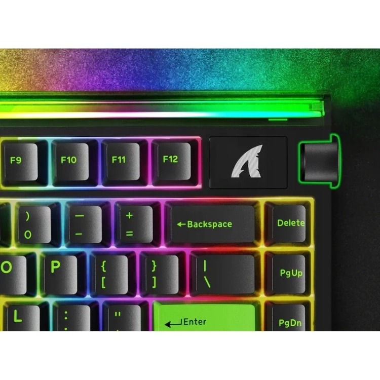 Podświetlana ramka RGB w R85 HE czarno-zielonej