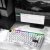 Attack Shark R85 HE Starlight White na biurku
