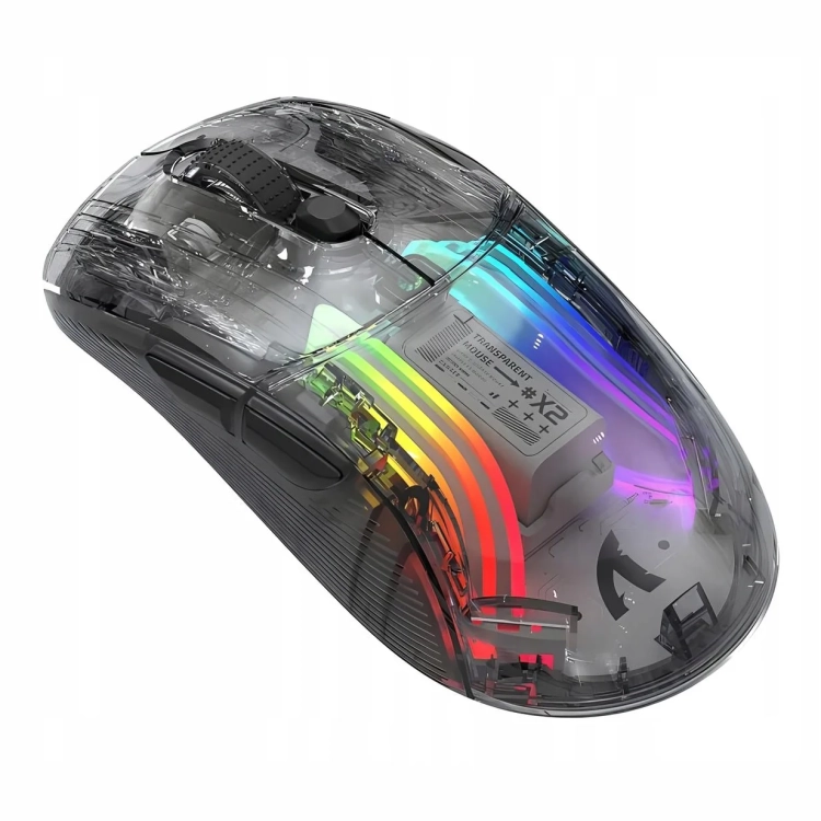 Przezroczysta obudowa Attack Shark X2 PRO z boku