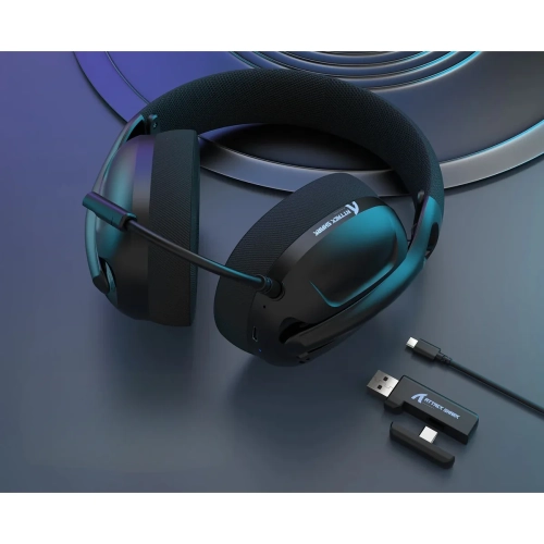 Attack Shark L80 czarne z odbiornikiem 2,4 GHz i kablem
