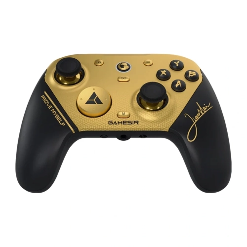 Kontroler GameSir G7 Pro 8K Champion Edition PC – złoto-czarny pad, widok z przodu