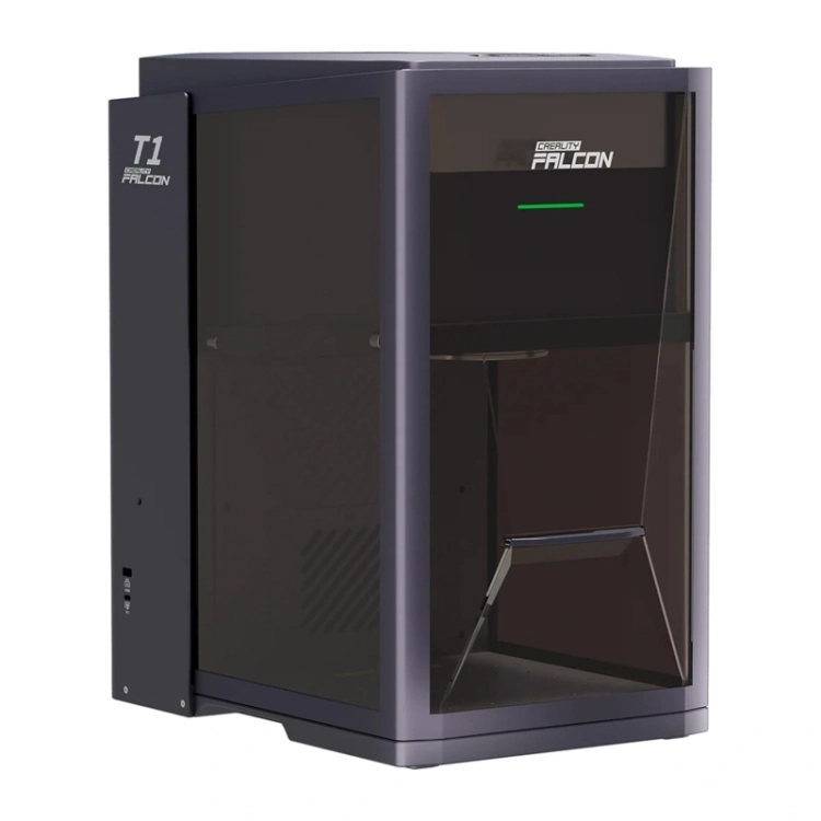 Lewy bok obudowy grawerki Creality Falcon T1 40W z logo T1