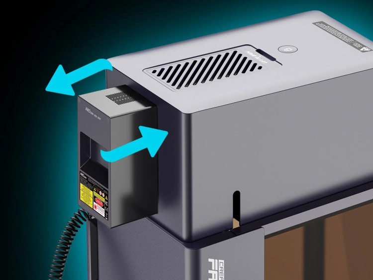 Wymiana modułu laserowego bez narzędzi w grawerce Creality Falcon T1 40W