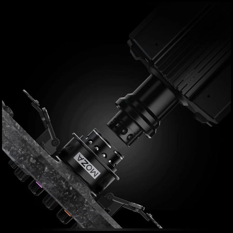 Kierownica MOZA KS Pro wpinana na wał bazy MOZA przez aluminiowy quick release