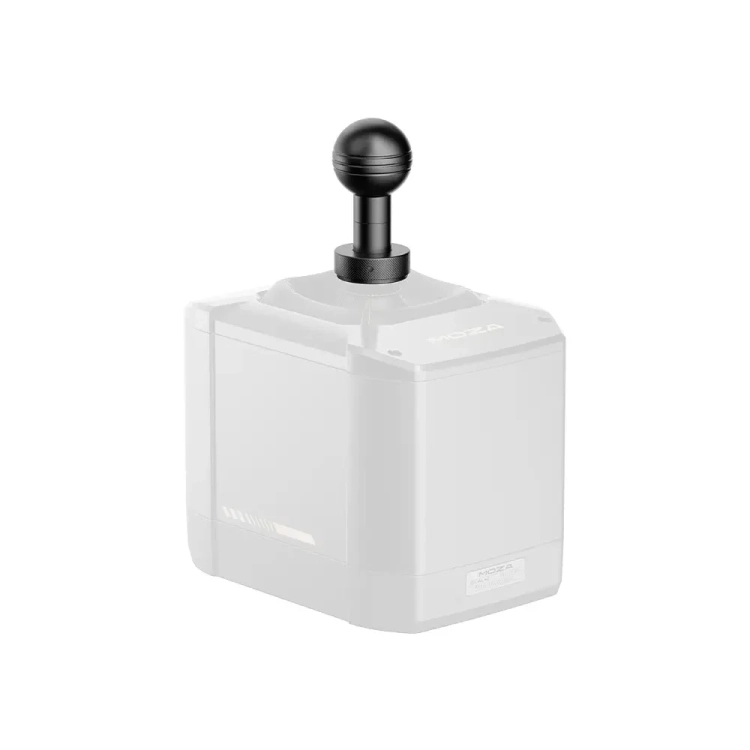 Kulista gałka MOZA RS079 100 mm na skrzyni Active Shifter w trybie H
