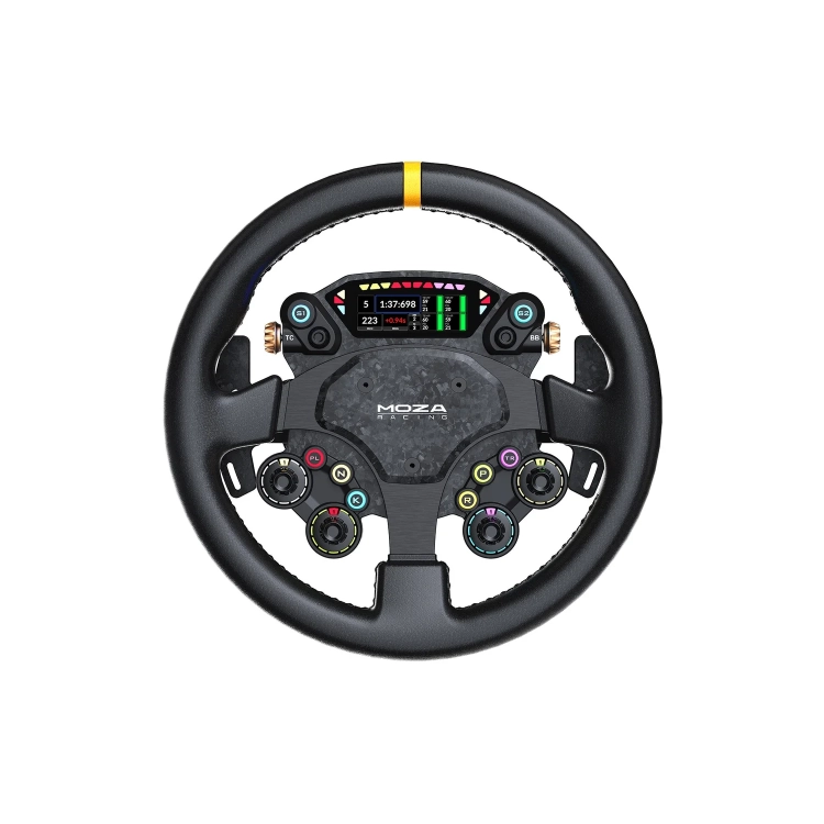 Kierownica MOZA Racing CS Pro RS093 325 mm z ekranem 2,99 cala, widok z przodu