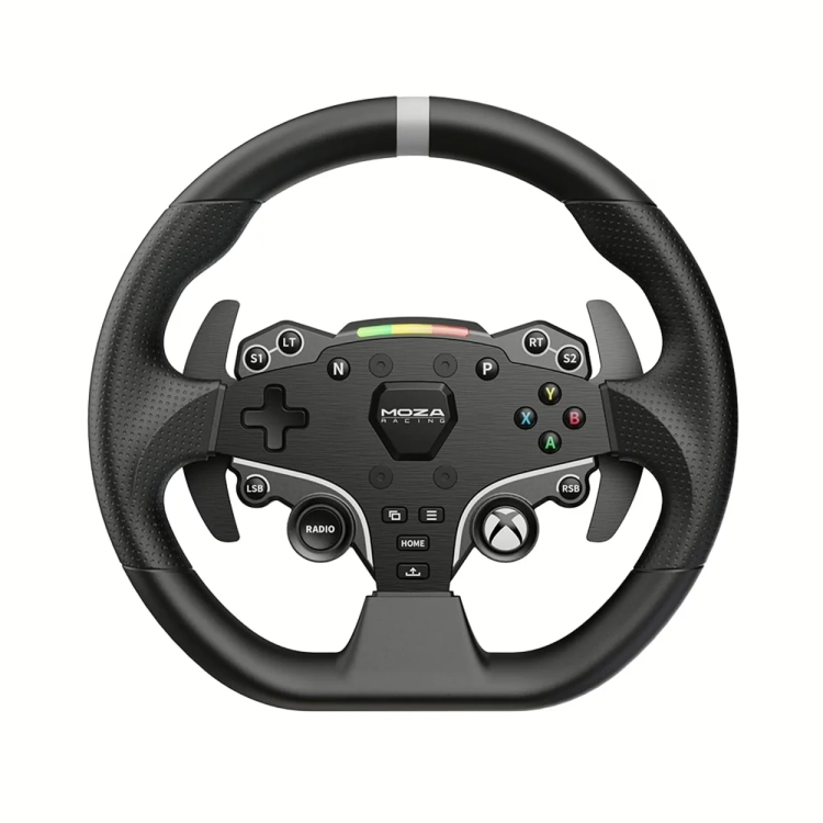 Kierownica MOZA ESX z licencją Xbox, 22 przyciskami i diodami obrotomierza