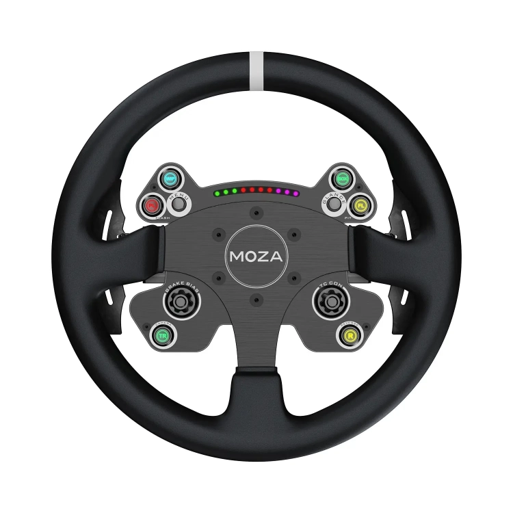 Kierownica MOZA CS V2P 13 cali z zestawu Drift x Rally, widok z przodu