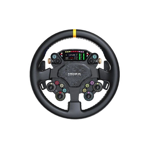 Kierownica MOZA CS Pro RS093 325 mm z ekranem HD, widok z przodu