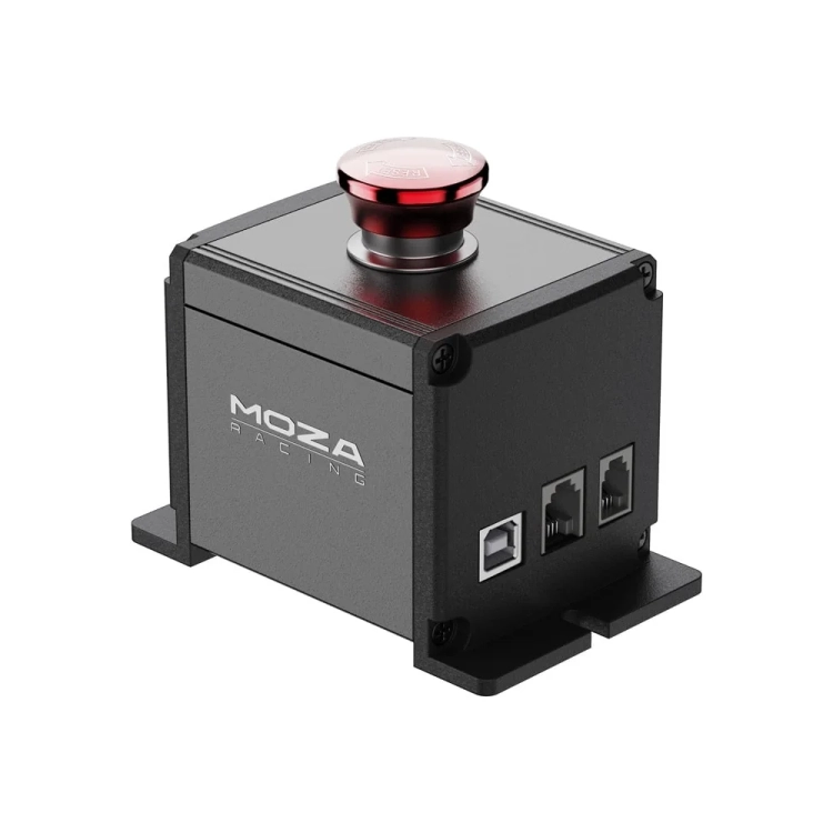 Aluminiowa obudowa wyłącznika MOZA E-Stop RS063 pod kątem