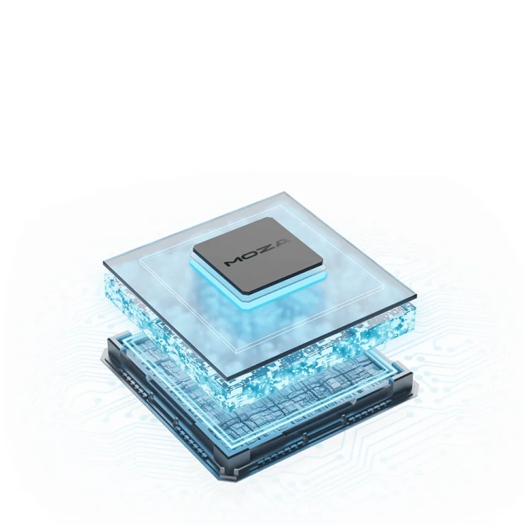 Enkoder magnetyczny 15 bit i procesor 280 MHz w bazie MOZA AY210