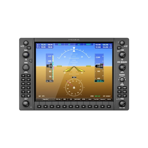 Panel MOZA MGX1000 od przodu z ekranem IPS 10,4 cala