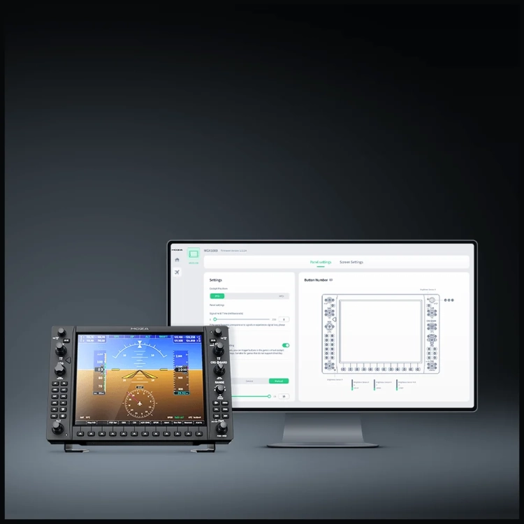 Konfiguracja panelu MOZA MGX1000 w programie MOZA Cockpit