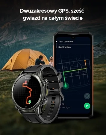 Dwuzakresowy GPS L1 i L5 w smartwatchu DOOGEE Anywise W1