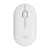 Biała Logitech Pebble M350 z góry, owalny kształt