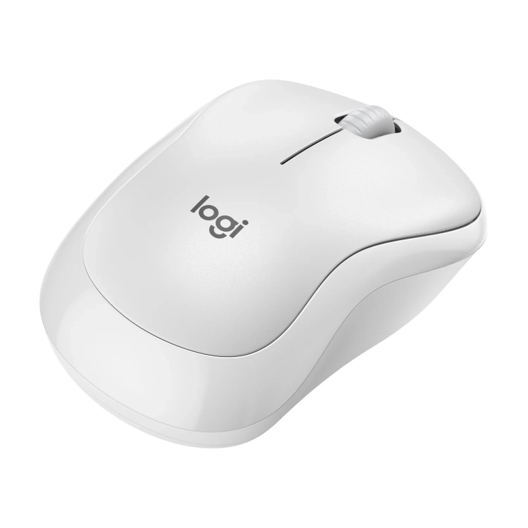 Mysz bezprzewodowa Logitech M221 Silent biała, widok pod kątem