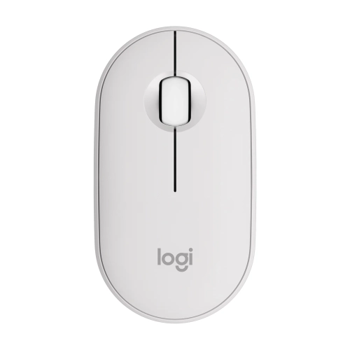 Biała Logitech Pebble Mouse 2 M350s z góry