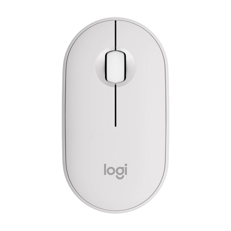 Biała Logitech Pebble Mouse 2 M350s z góry