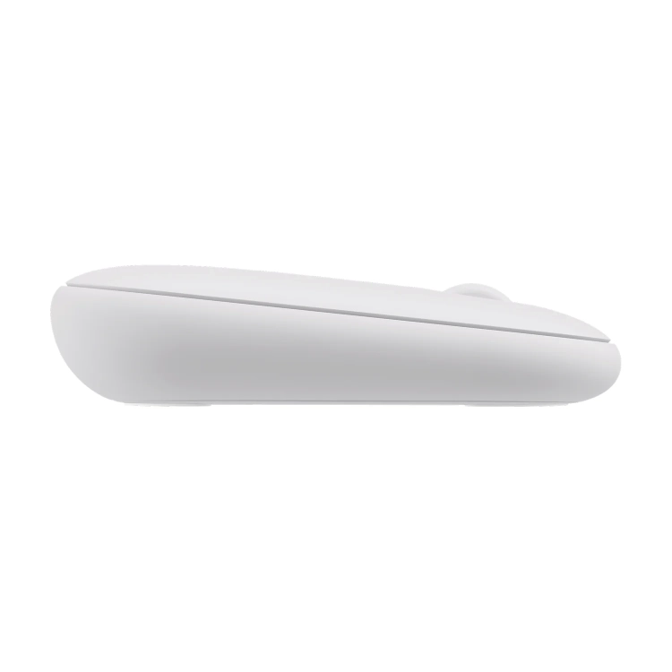 Płaski profil białej myszy Logitech Pebble Mouse 2 M350s