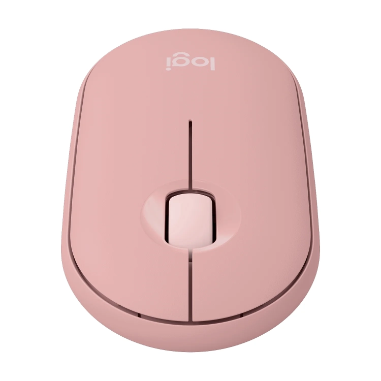 Przód różowej myszy Logitech Pebble Mouse 2 M350s