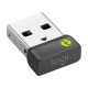 Odbiornik Logitech Logi Bolt USB-A, widok pod kątem z logo logi