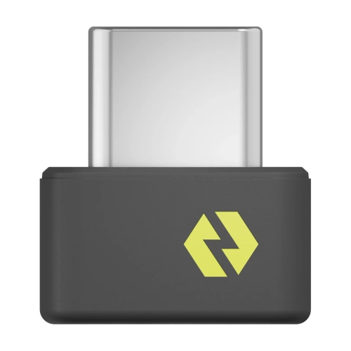 Logi Bolt USB-C od przodu, wtyk USB-C i logo Bolt