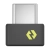 Logi Bolt USB-C od przodu, wtyk USB-C i logo Bolt