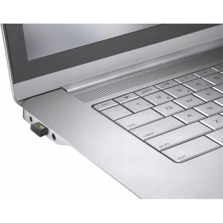 Odbiornik Logi Bolt USB-C w porcie laptopa
