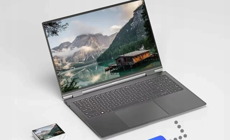 Laptop przesyłający grę do konsoli ANBERNIC RG40XX V przez aplikację Moonlight