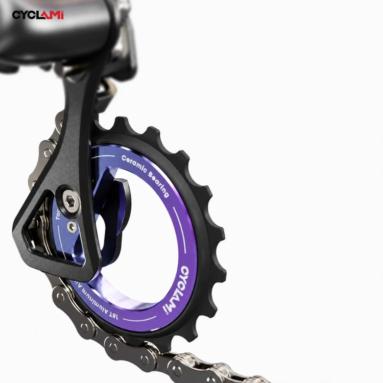 CYCLAMI 18T z łańcuchem w przerzutce roweru szosowego