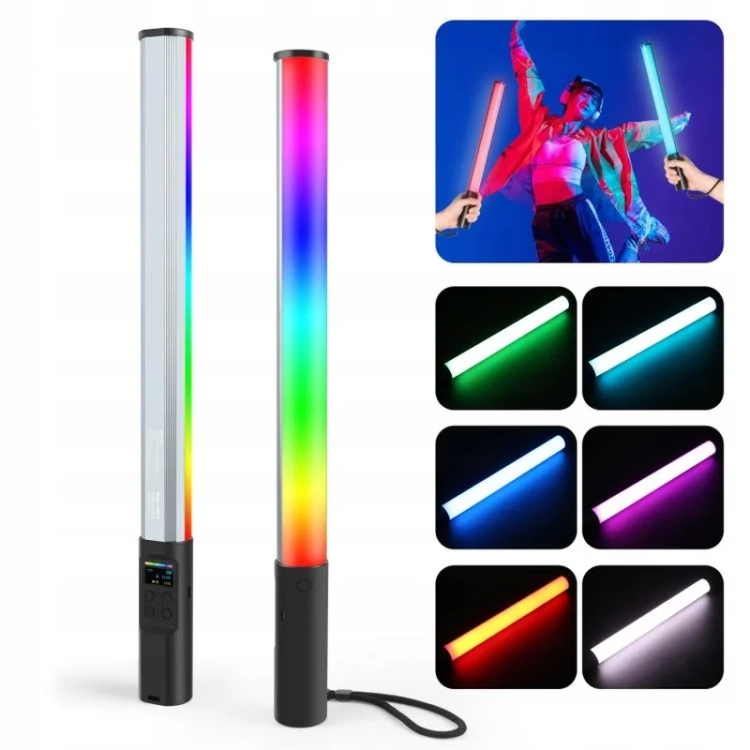 Kolory światła lampy PULUZ PU4140 w trybie RGB