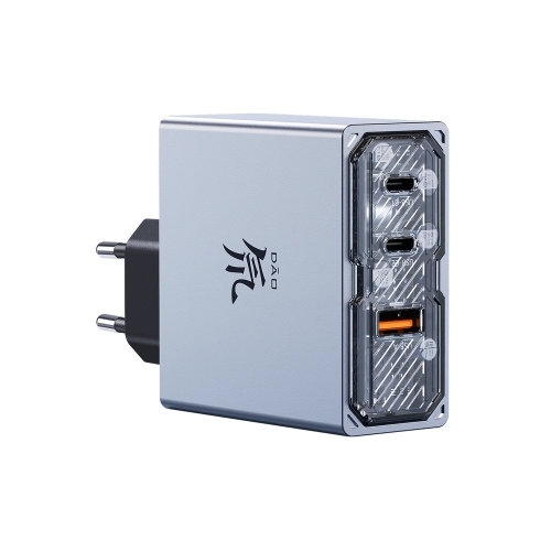 REDMAGIC DAO 100 W GaN z boku, wtyczka EU i dwa porty USB-C