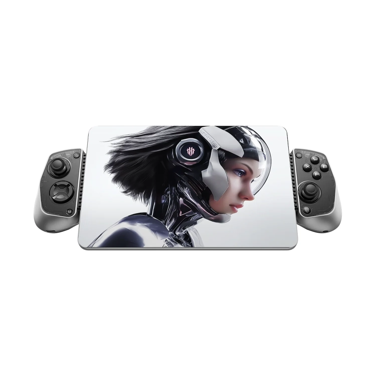 REDMAGIC Shadow Blade Gamepad 3 z małym tabletem między uchwytami