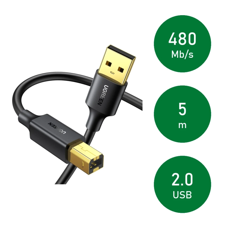 UGREEN US135: transfer 480 Mb/s, długość 5 m, standard USB 2.0
