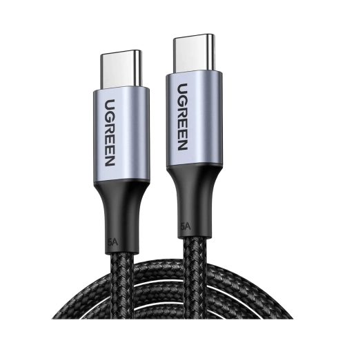 Kabel UGREEN US316 USB-C do USB-C 0,5 m w czarnym oplocie