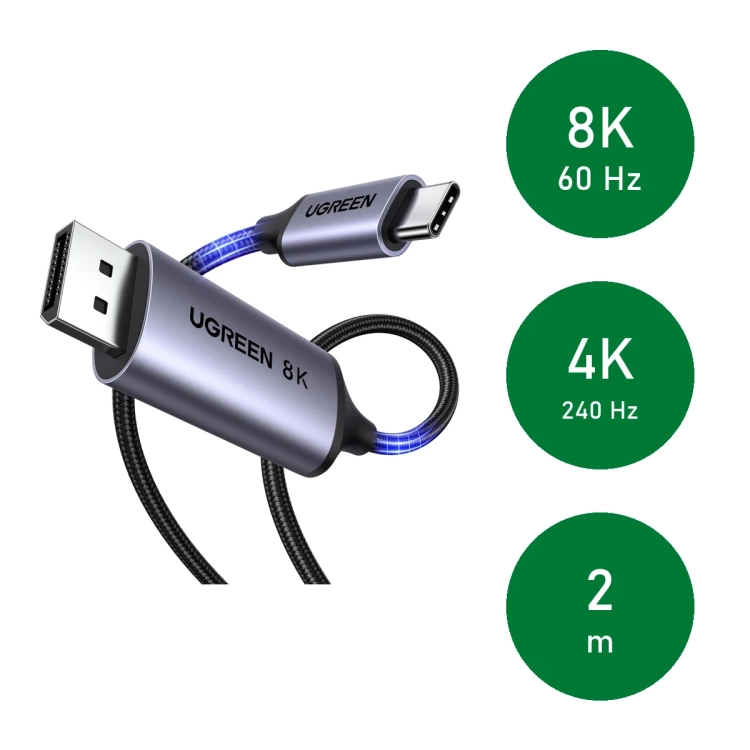 UGREEN CM556 2 m: 8K 60 Hz, 4K 240 Hz, długość 2 m