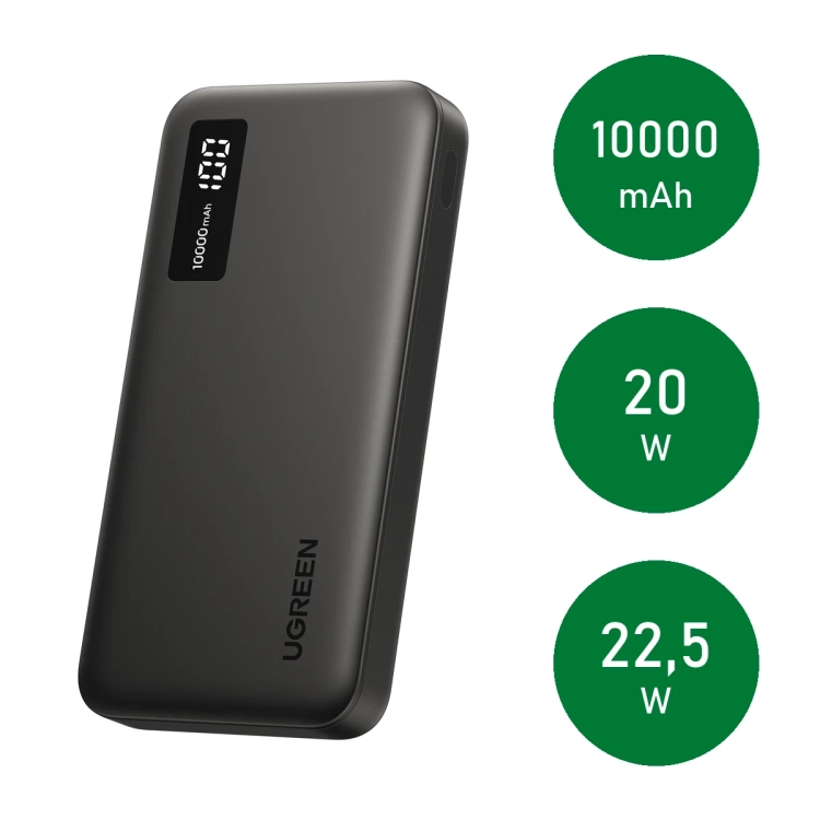 UGREEN PB311: pojemność 10000 mAh, USB-C 20 W i USB-A 22,5 W