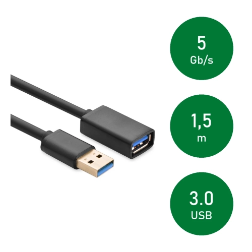 UGREEN US129 1,5 m: transfer 5 Gb/s, długość 1,5 m, standard USB 3.0