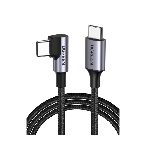 Kabel UGREEN US255 z kątowym i prostym wtykiem USB-C w oplocie