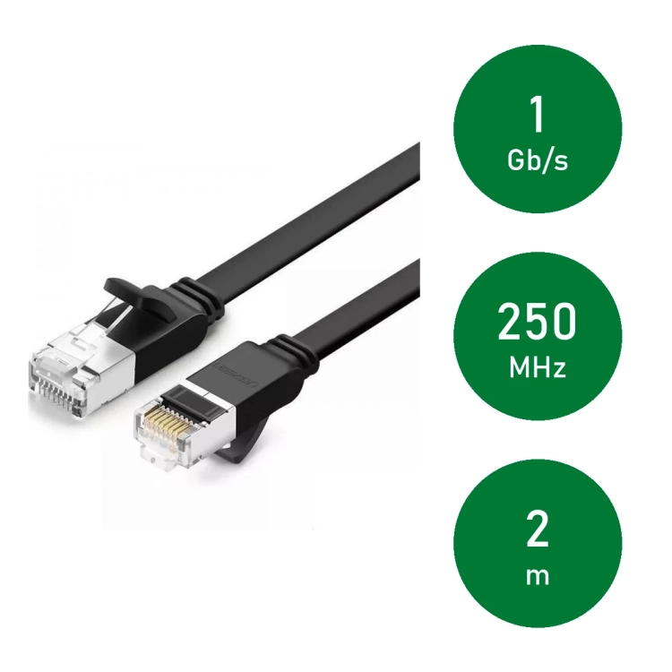 UGREEN NW101 Cat.6: transfer 1 Gb/s, pasmo 250 MHz, długość 2 m