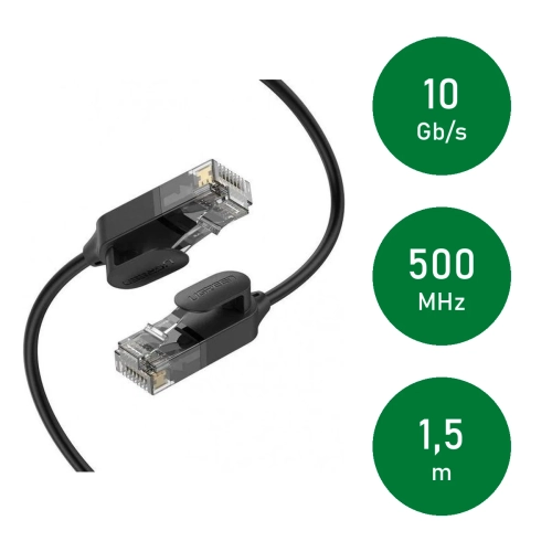 UGREEN NW122 Cat.6A 1,5 m: transfer do 10 Gb/s, pasmo 500 MHz