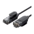Cienki kabel sieciowy UGREEN NW122 Cat.6A 2 m czarny z wtykami RJ45